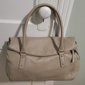 Kate Spade taupe pebbled leather handbag
